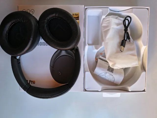 Headset QCY H3 Pro ANC 50dB Bluetooth 5.4 Multiponto 55h Cor Preto - Foto 6