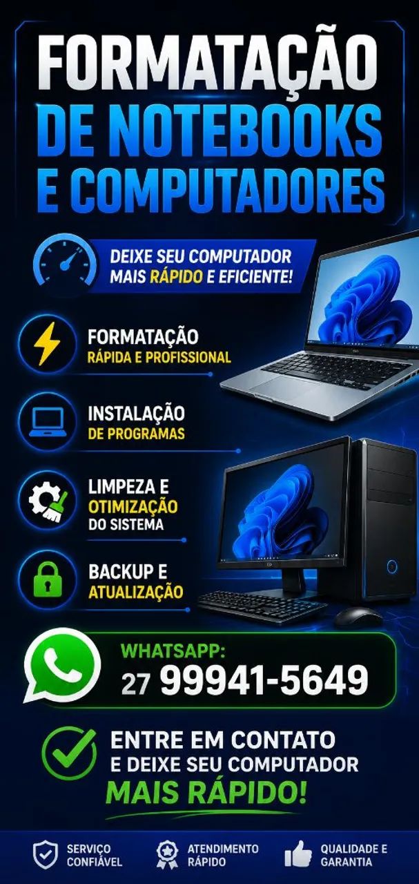 FORMATAÇÃO NOTEBOOK E COMPUTADOR  - Foto 2