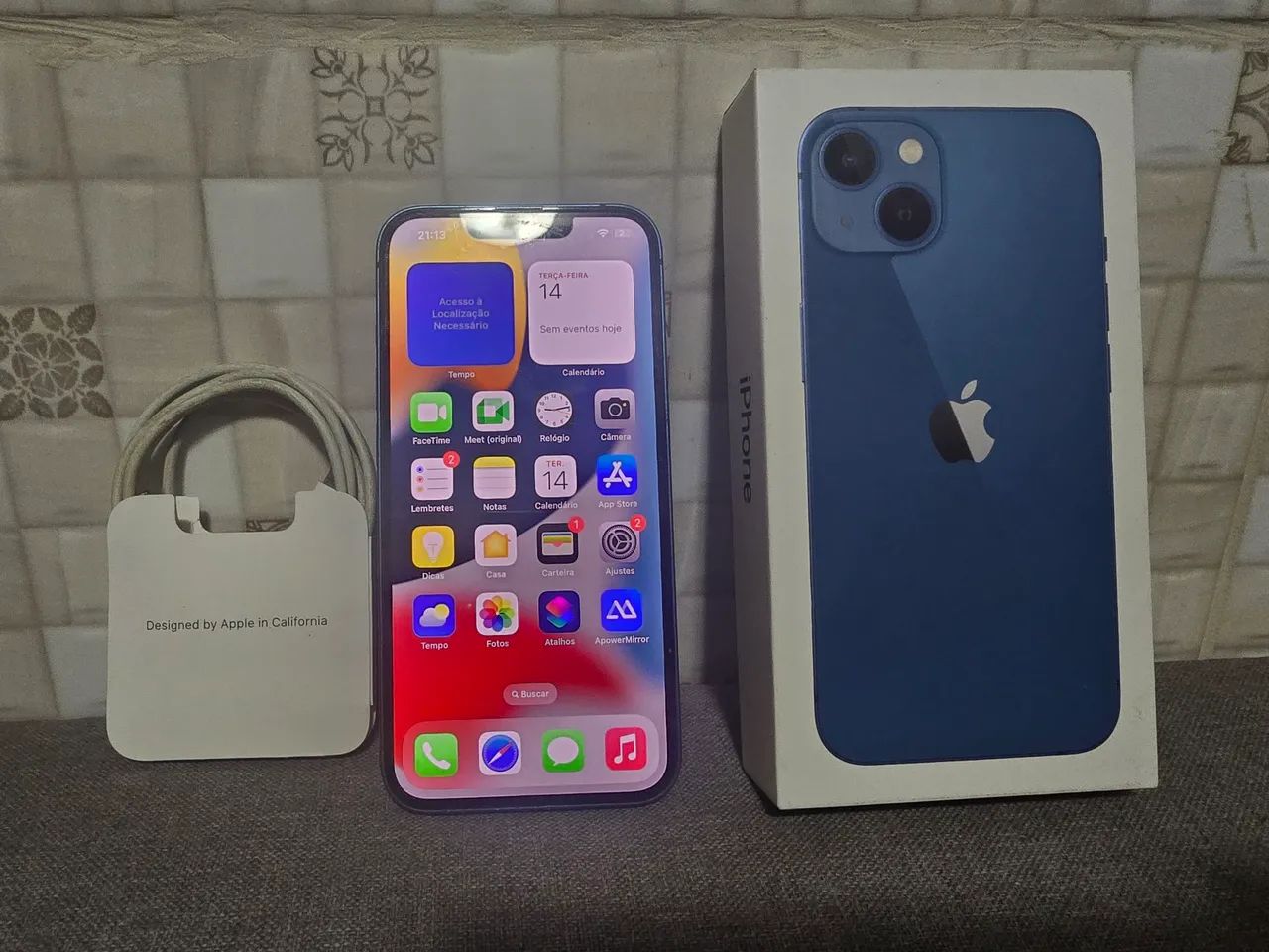 ? iPhone 13 Azul - 256GB<br> - Foto 2
