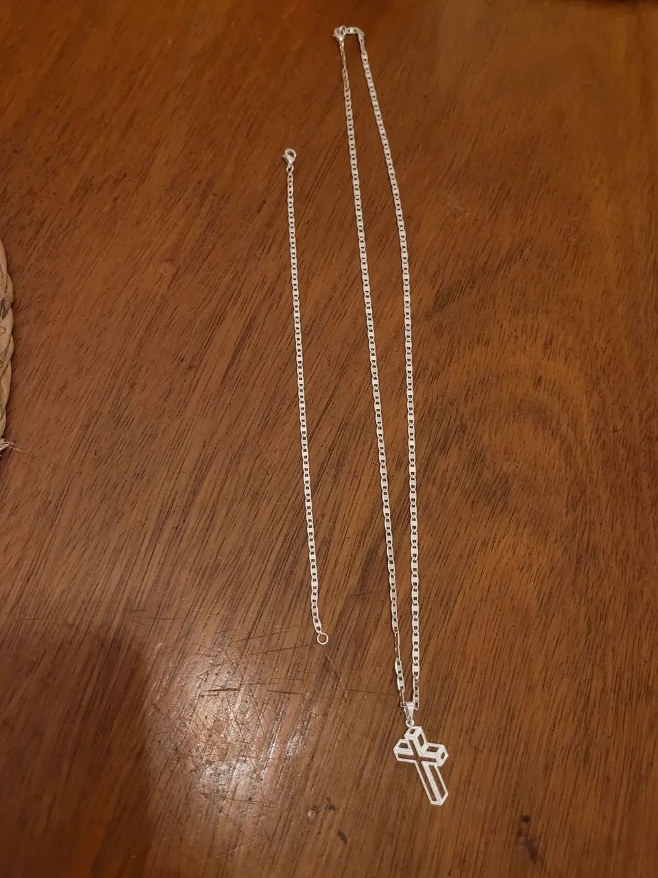 Vendo conjunto cordão com pingente  e pulseira de prata 925 - Foto 3