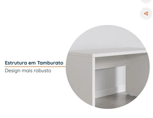 Mesa escritório e canaleta 135cm - Foto 5