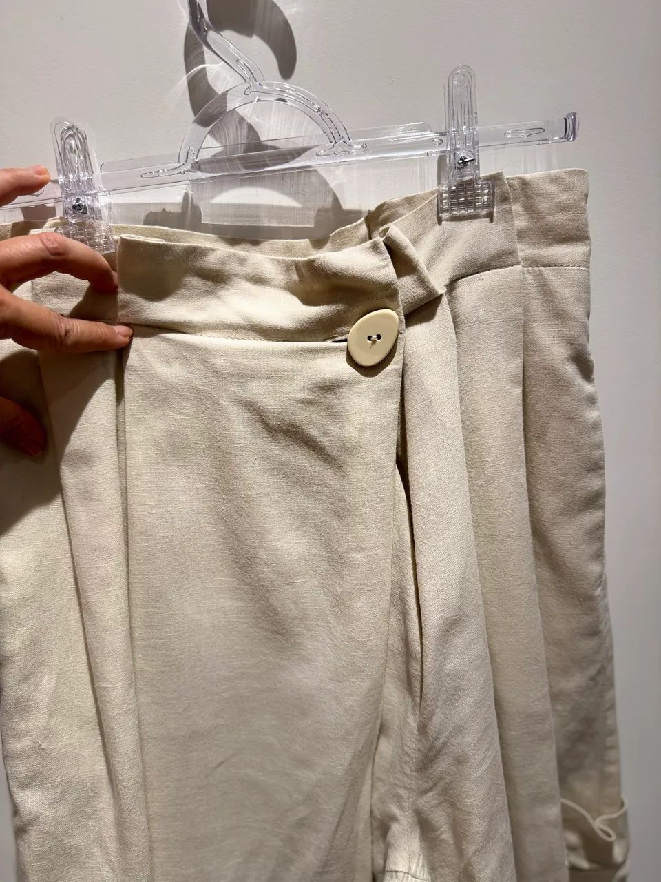Calça em linho ZARA, pantacourt tam P - Foto 3
