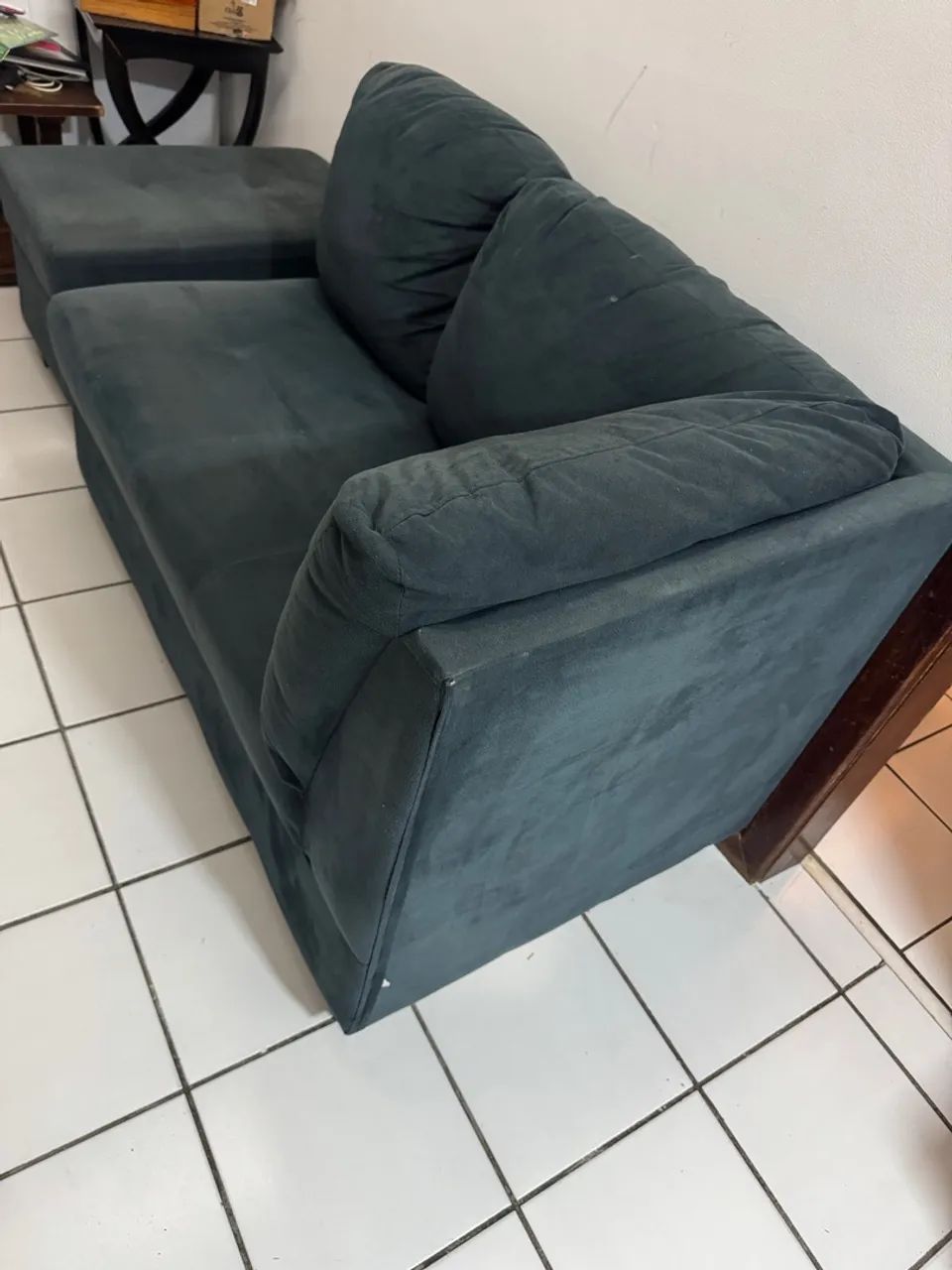 Sofá de canto modular com puff - Foto 5