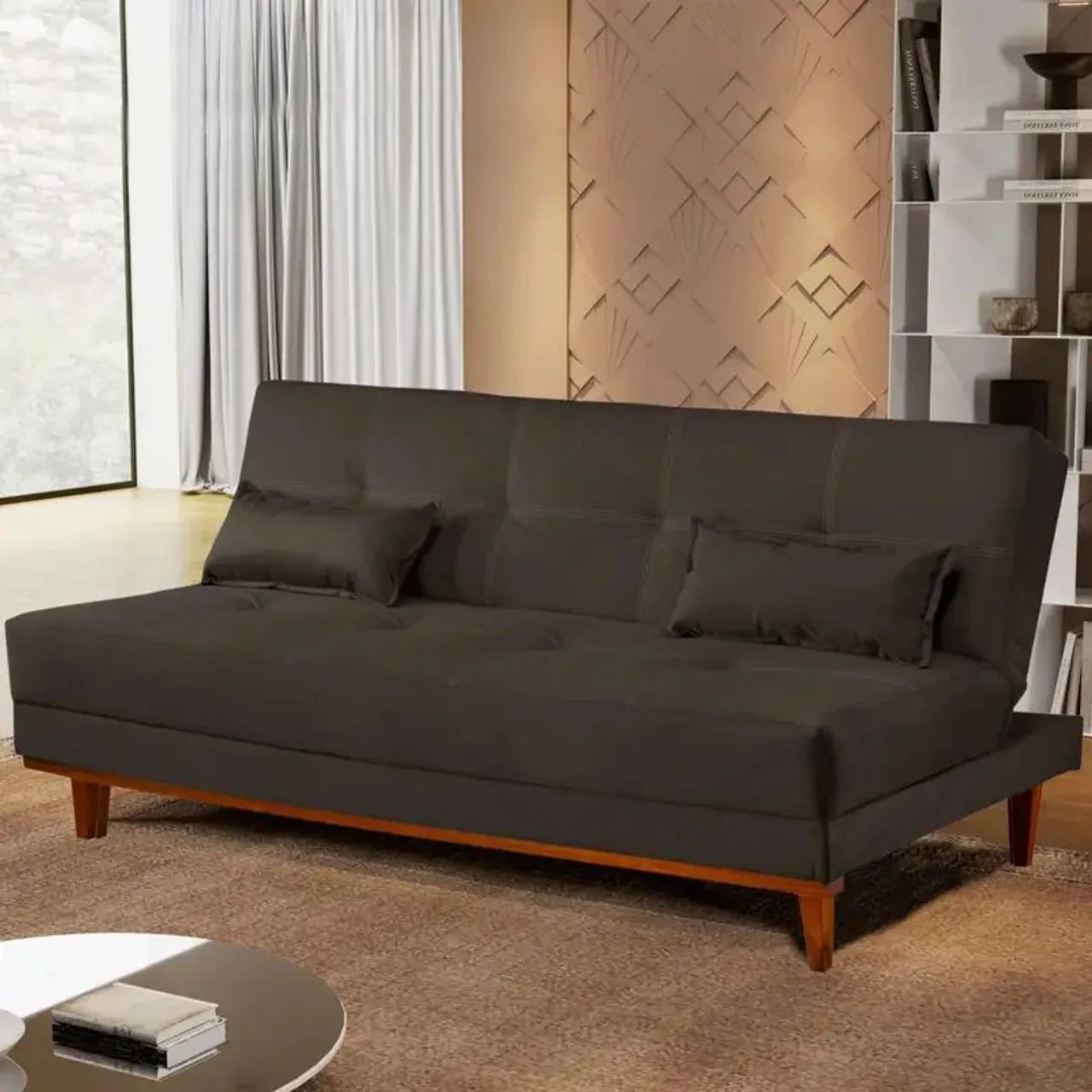 Sofá cama luxury marrom