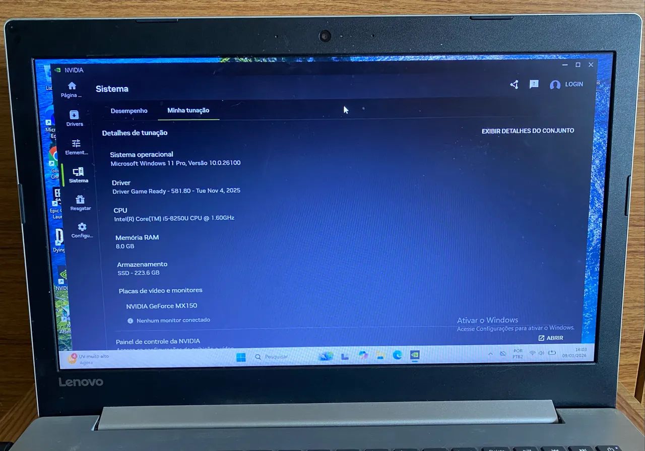 Notebook Lenovo i5 8ª Geração + GeForce MX150 | SSD | - Foto 4