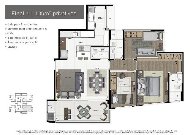 Apartamento Novo Alto Padrão no Ecoville - Foto 2