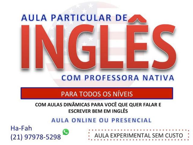 Aula de inglês com professora nativa
