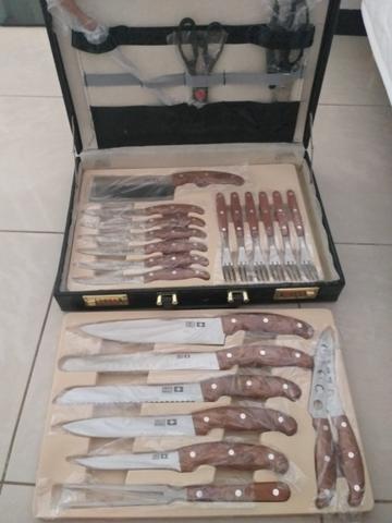 Kit churrasco faqueiro 25 peças