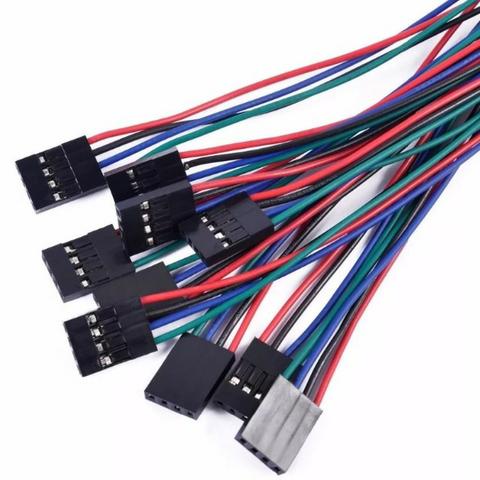 COD-CP127 Cabo 70cm 4 Pin Fêmea-fêmea Fio De Jumper Para Impressora 3d Arduino Automaçã