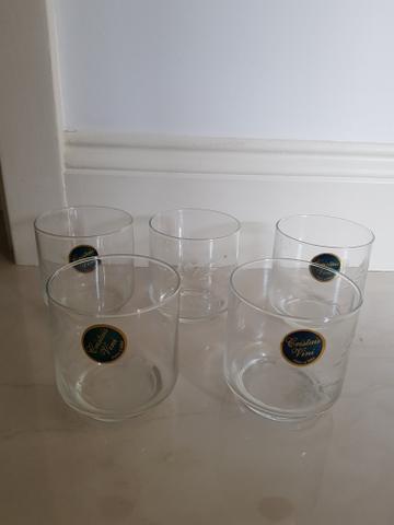 Copos em cristal decorado