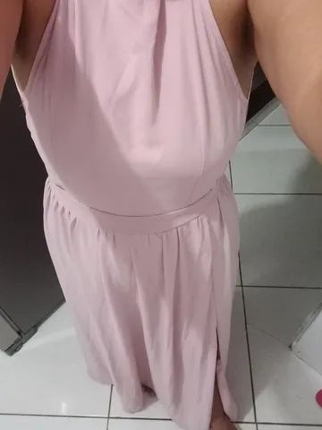 Vestido longo rosa claro - Foto 3