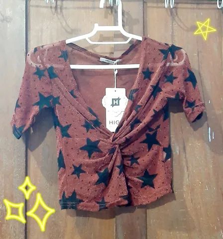 Blusa transparente lurex NOVA - Foto 3