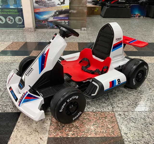 Mini Carrinho Infantil Estilo Kart Drift Elétrico Vermelho