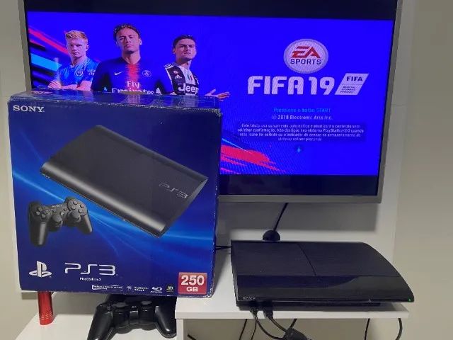 Playstation 3 Ps3 Super Slim + 45 Jogos + Fifa 19 + Gta5