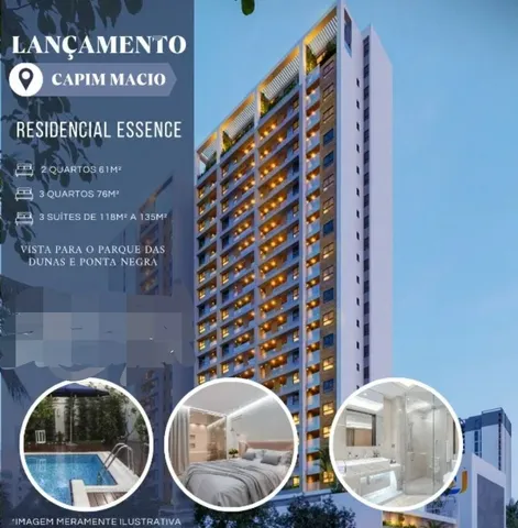 Essence Residence - Apto 3/4 e 3 suítes de 118 m², 2 vagas por 1.129.658,00, Natal