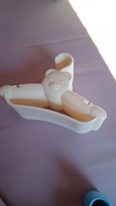 50 cabides plástico ursinhos brancos 