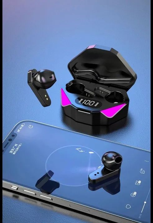Fone de Ouvido Bluetooth com Caixa de Carregamento