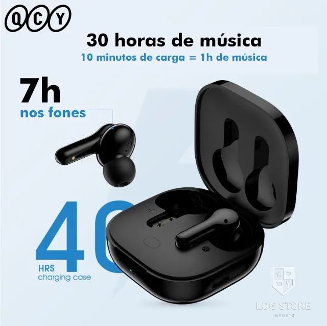 Fone QCY T13 ANC Cancelamento De Ruído Ativo Bluetooth 5.3 Preto - Foto 6