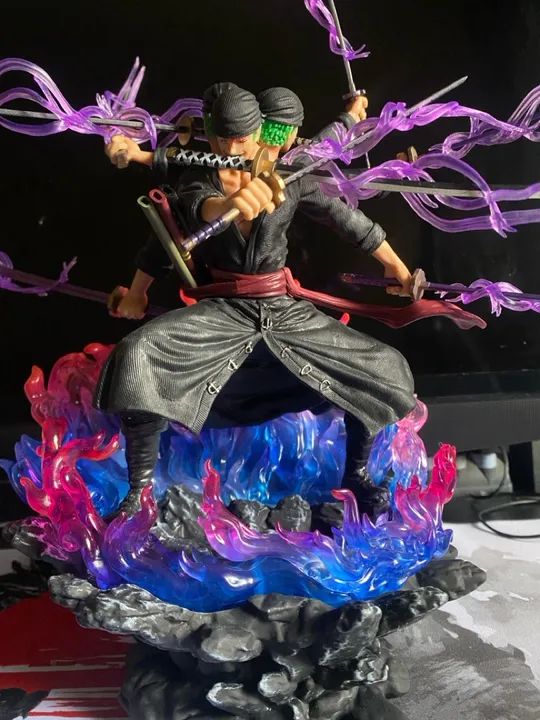One Piece Zoro Action Figure Estilo 9 Espadas - Foto 2