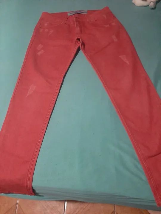Calça Jeans Vermelha - Foto 3