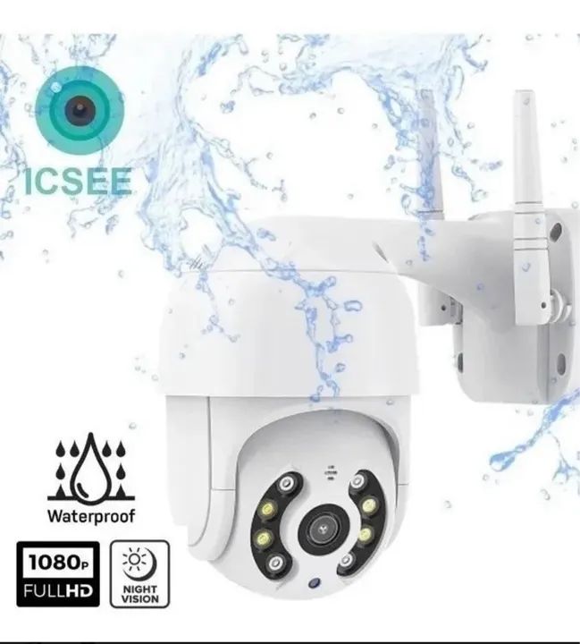 WiFI Smart Camera Ip Externa Prova Dágua Wifi Full Hd Fácil Instalação Cor Branco