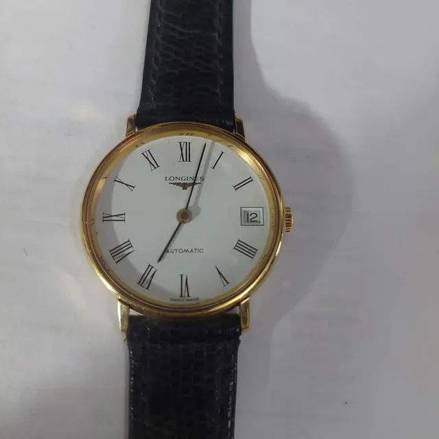 Rel gio marca Longines caixa em ouro amarelo mostrador branco