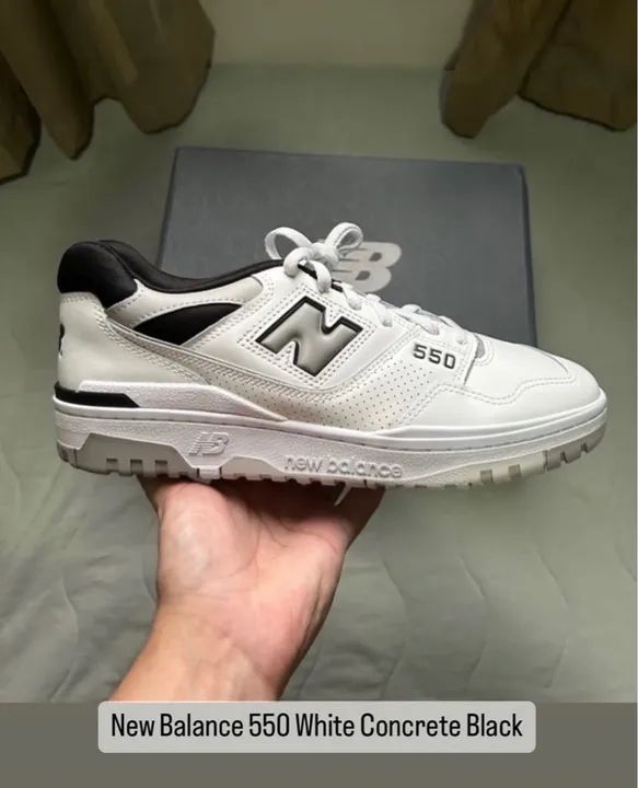 New balance 550 white concrete black 