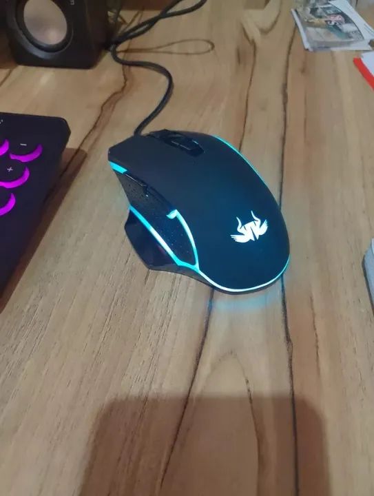 Mouse Gamer LED Knup - 4800 DPI, 7 Botões, Iluminação RGB Novo Loja Coimbra  - Foto 2
