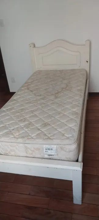 Cama Solteiro Madeira com colchão solteiro Espuma Probel