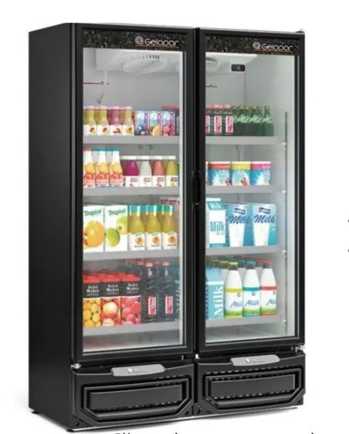 NZ. Expositor Auto Serviço Refrigerado 2 portas GELOPAR r 