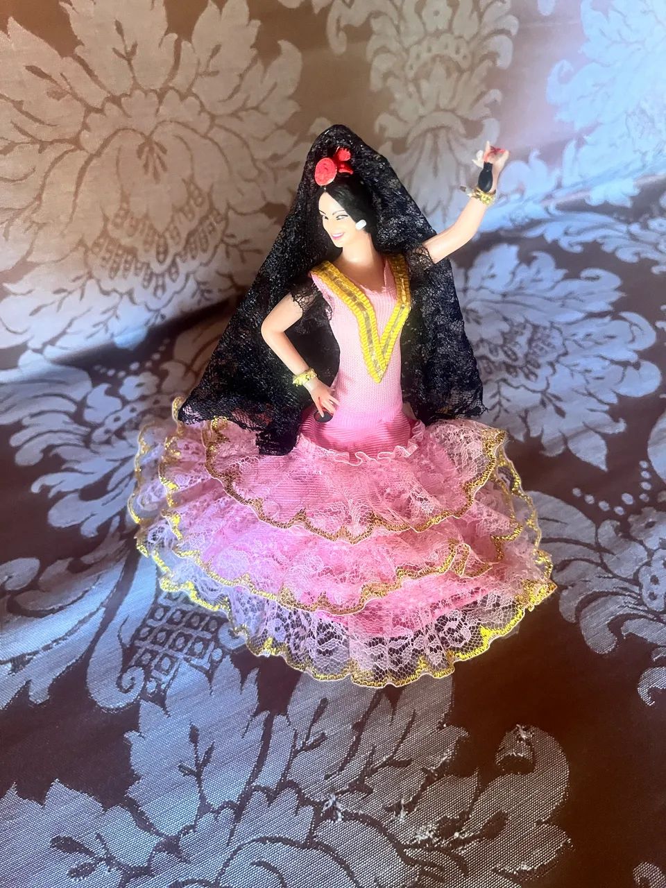 BONECA ESPANHOLA FLAMENCA ORIGINAL ( cor rosa )  - Foto 2