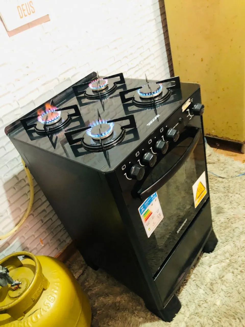 Fogão 4 bocas com tampo de vidro automático  - Foto 2