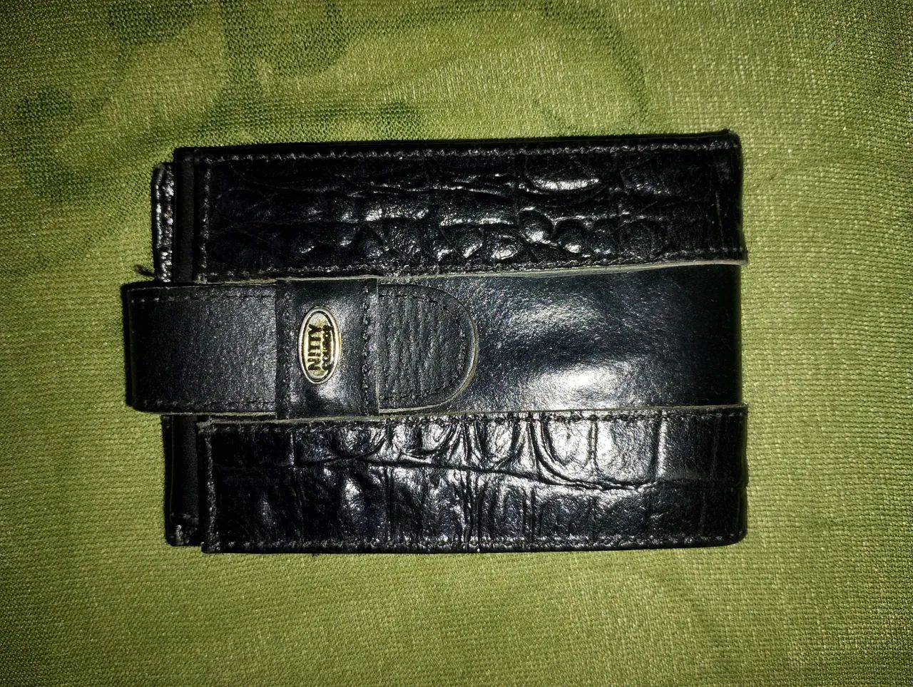 CARTEIRA PRETA DE COURO