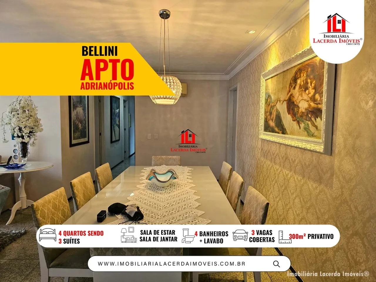 Condomínio Bellini 4 Qts (3 suítes com closet e suíte master com closet e hidro) 180m²/ 2