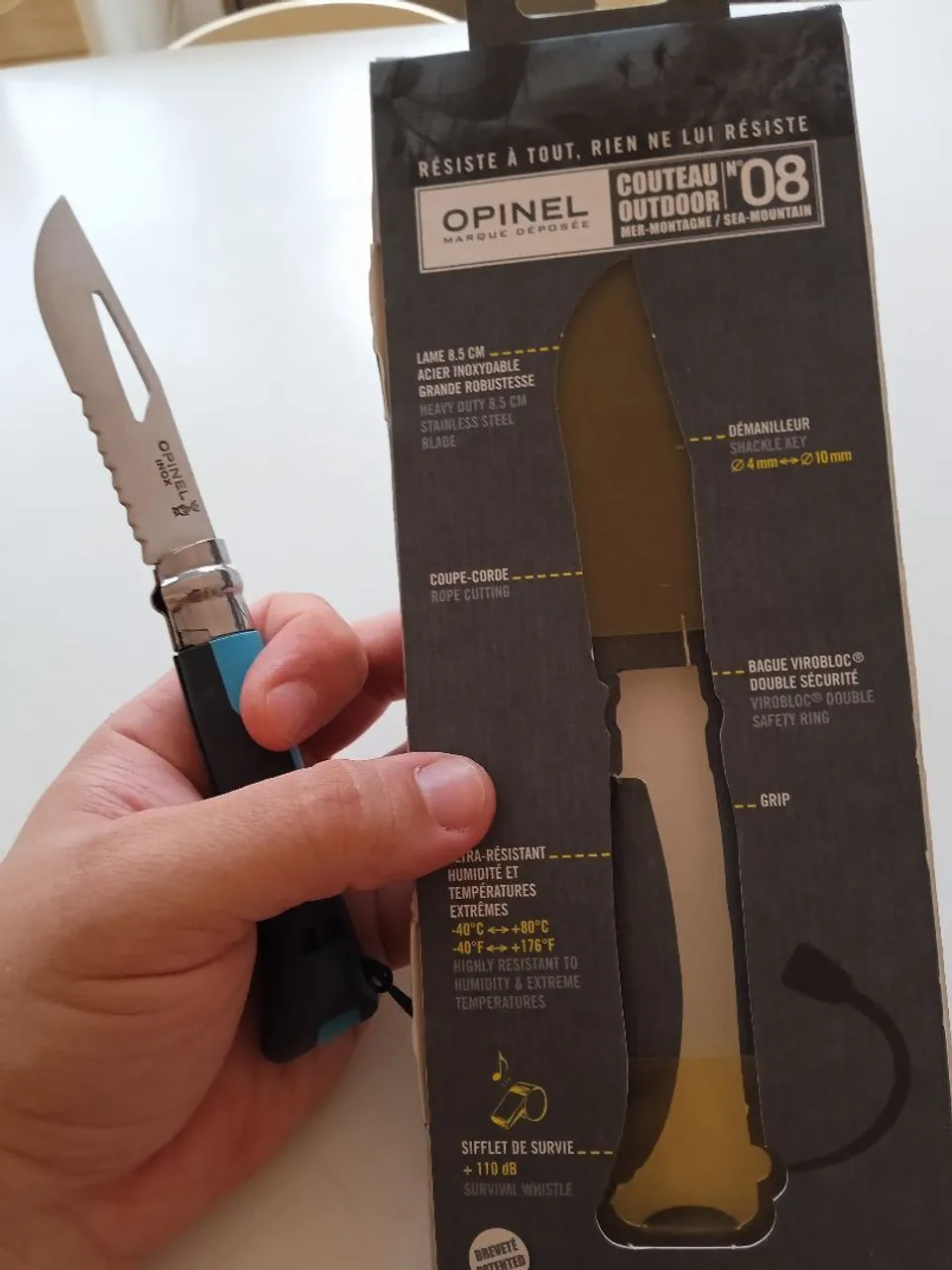 Canivete Couteau Opinel N°08 Outdoor - Acampamento