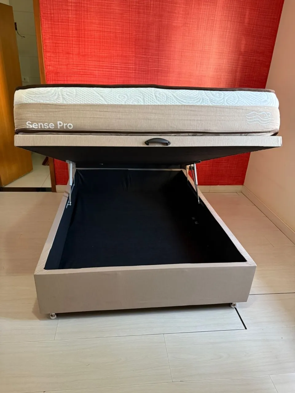 Cama Box Baú e colchões com vibro massagem