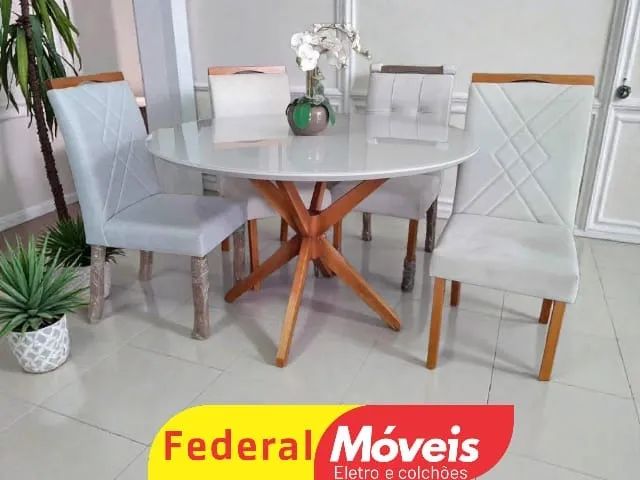 Mesa de Jantar 1,20cm c/ 4 Cadeiras MAIS VENDIDO