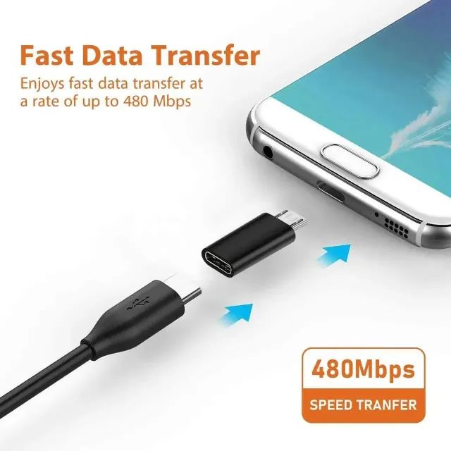 Adaptador Type C Fêmea Para Micro USB Macho - Foto 5
