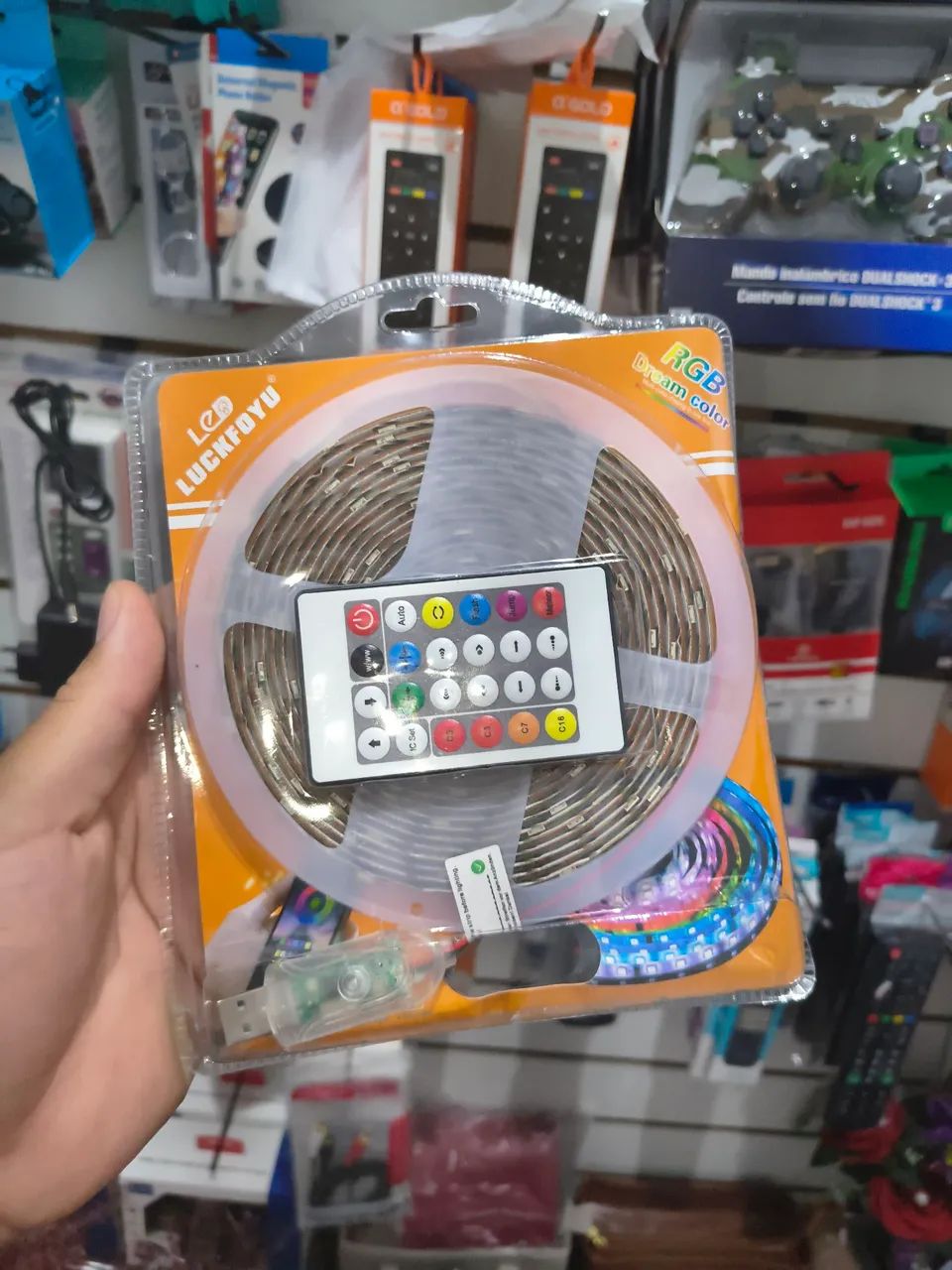 Fita LED RGB 5 Metros com Controle Remoto