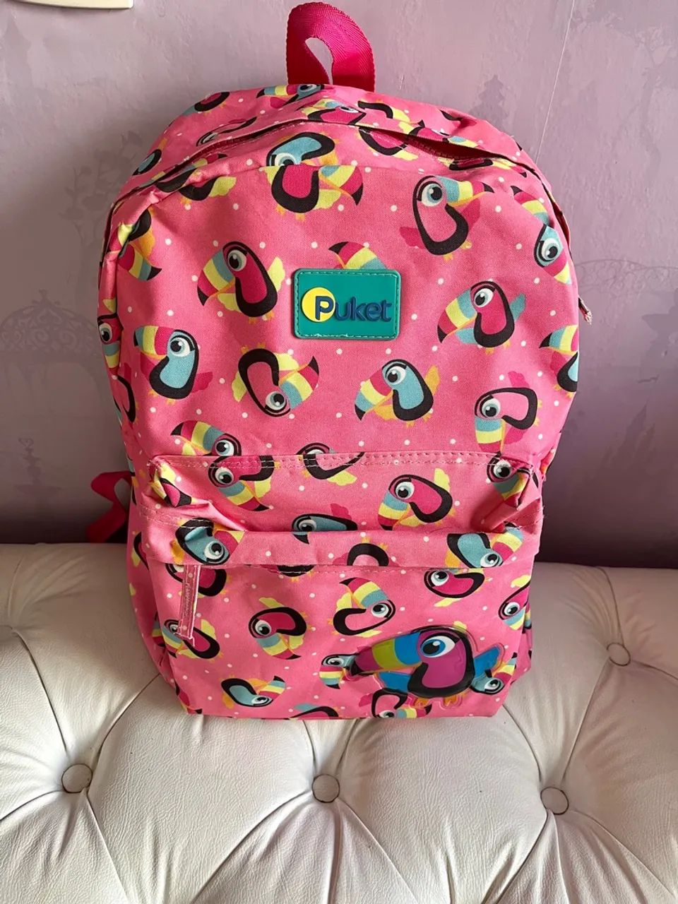 Mochila Puket Infantil Tucano Rosa