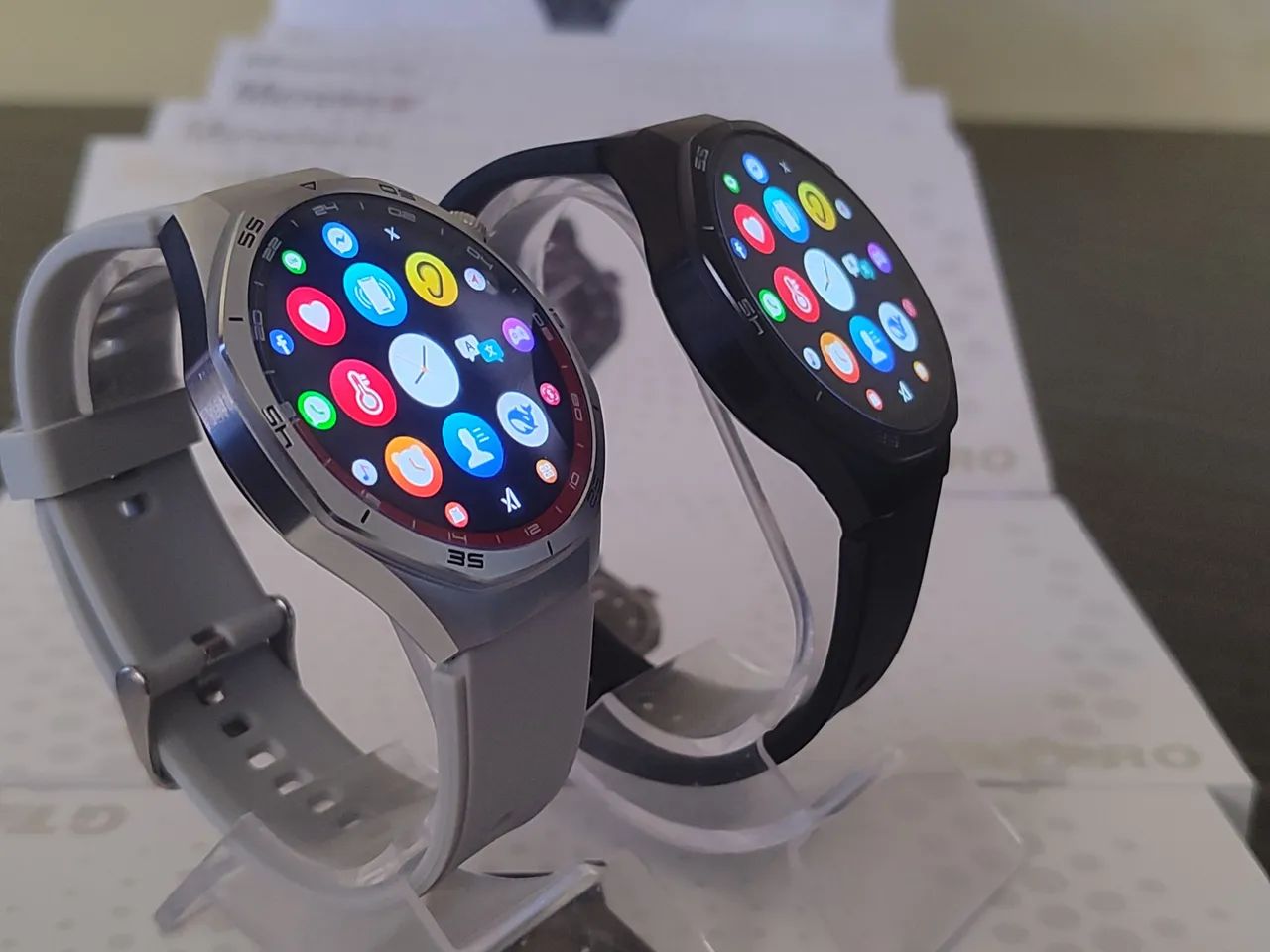RELÓGIO Smartwatch MA32 MICROWEAR TELA AMOLED REDONDO NOVO NA CAIXA  - Foto 3