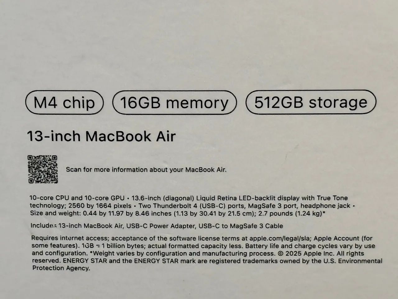 MacBook Air 13 Polegadas M4 16GB 512SSD - Novo/Lacrado- Pronta entrega - Foto 5