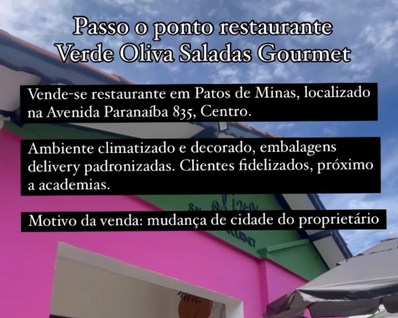 Passo o ponto Restaurante Verde Oliva Saladas Gourmet - Patos de Minas - Foto 5