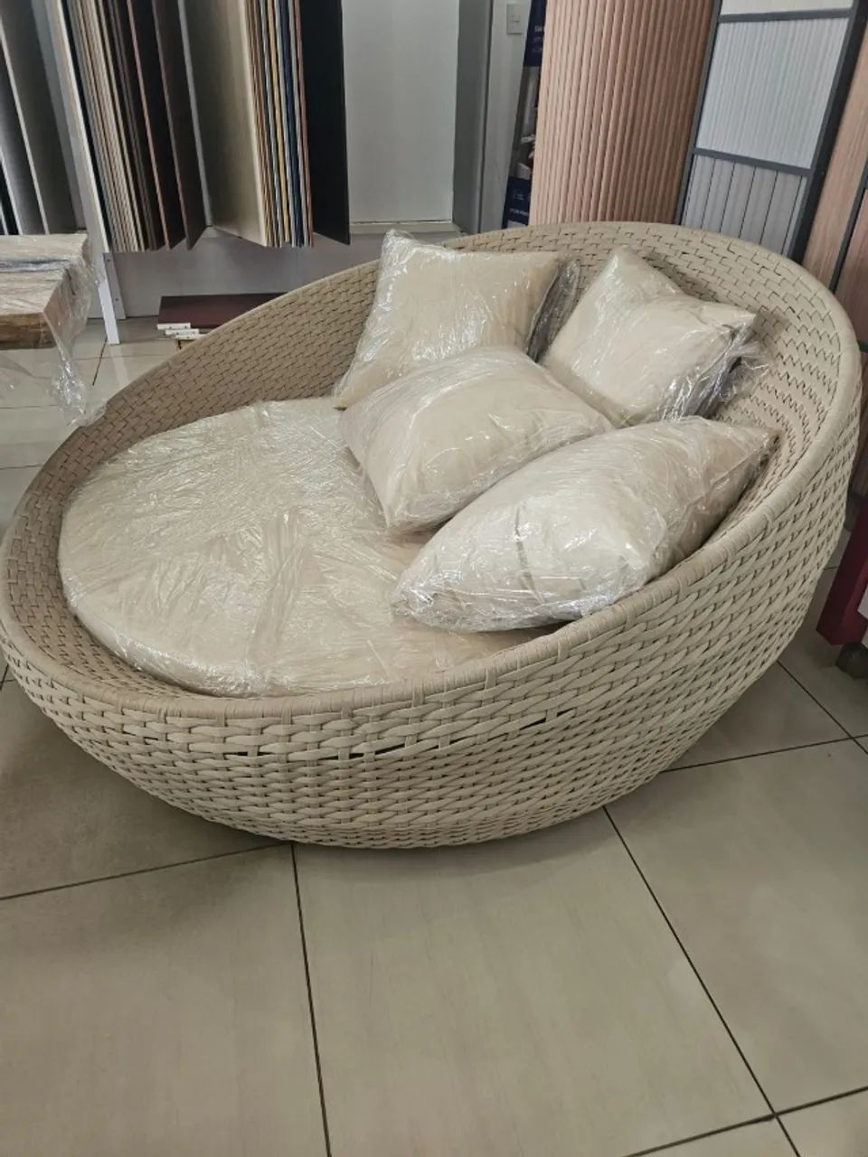 CHAISE CORDA NAUTICA - 4 almofadas