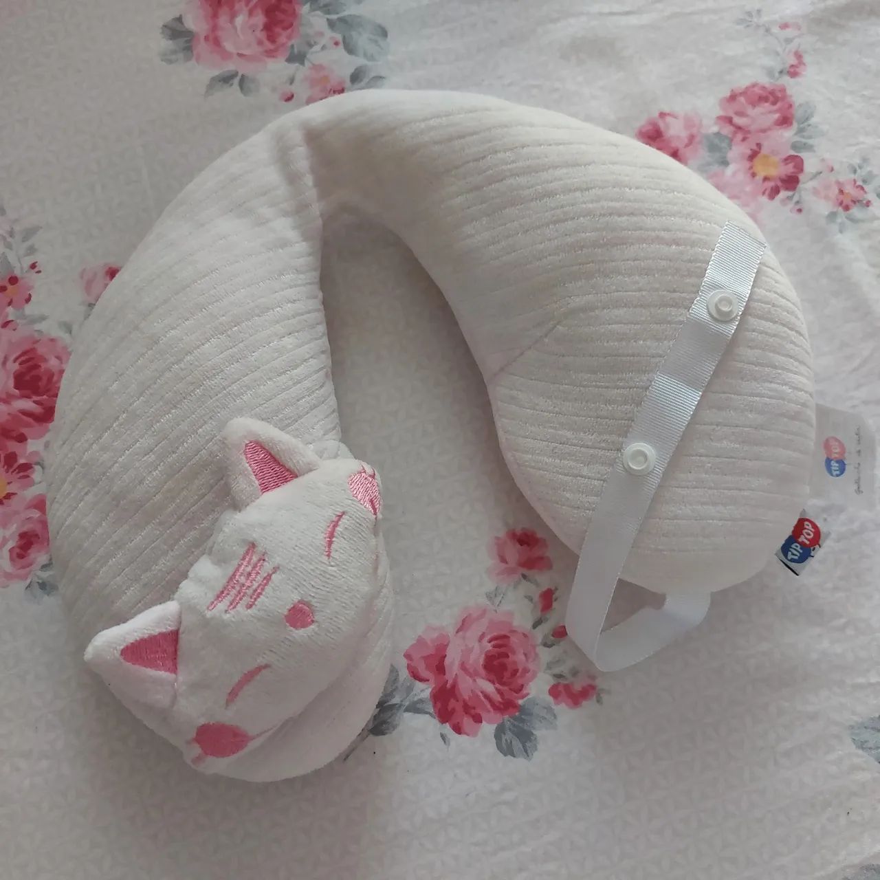 Almofada / Travesseiro de pescoço infantil de gato tip top