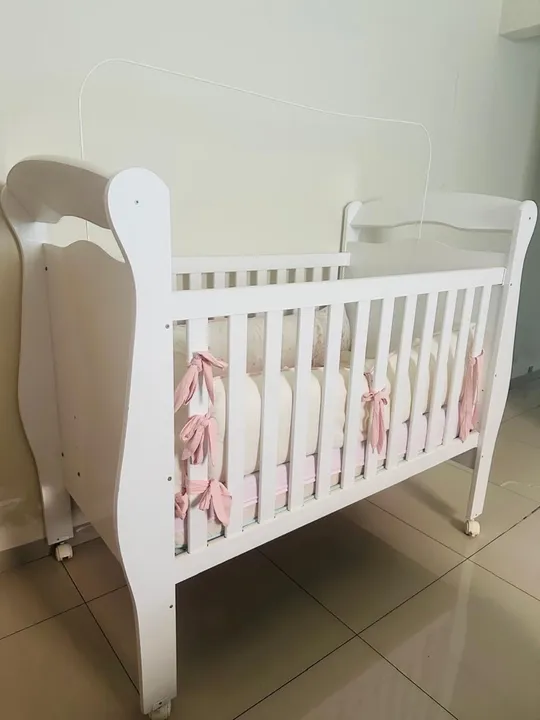 Berço Americano branco com Colchão
