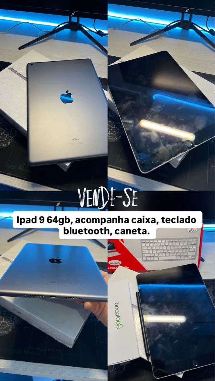 Ipad 9 64gb + Caneta + Teclado