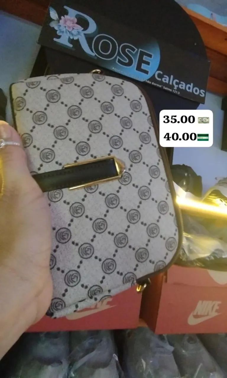 Bolsa feminina azul com detalhes - Foto 2