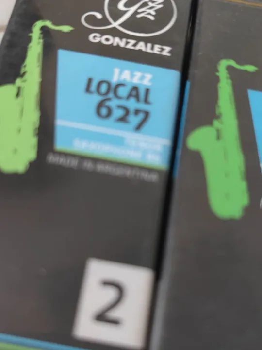 Palhetas Tenor Jazz Local 627 - Caixa com 5 unidades - R$ 180,00