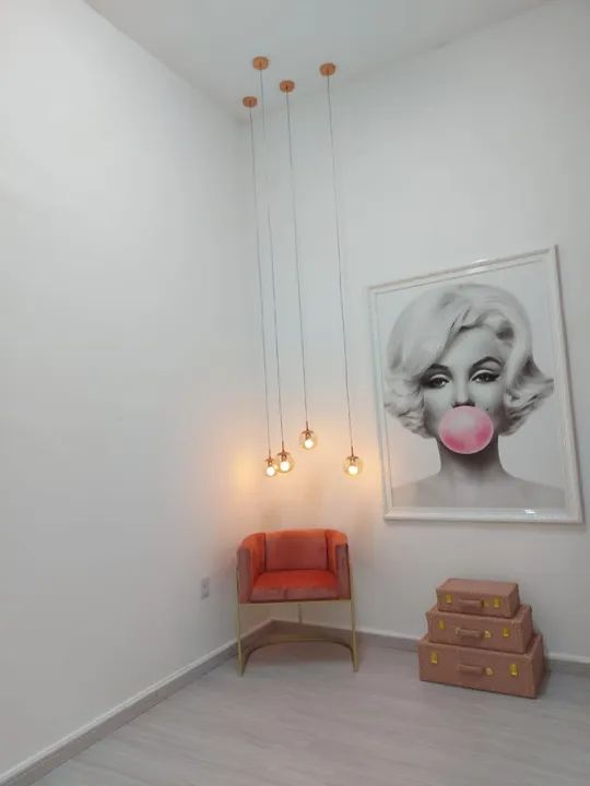 Lustre Moderno 4 Lâmpadas